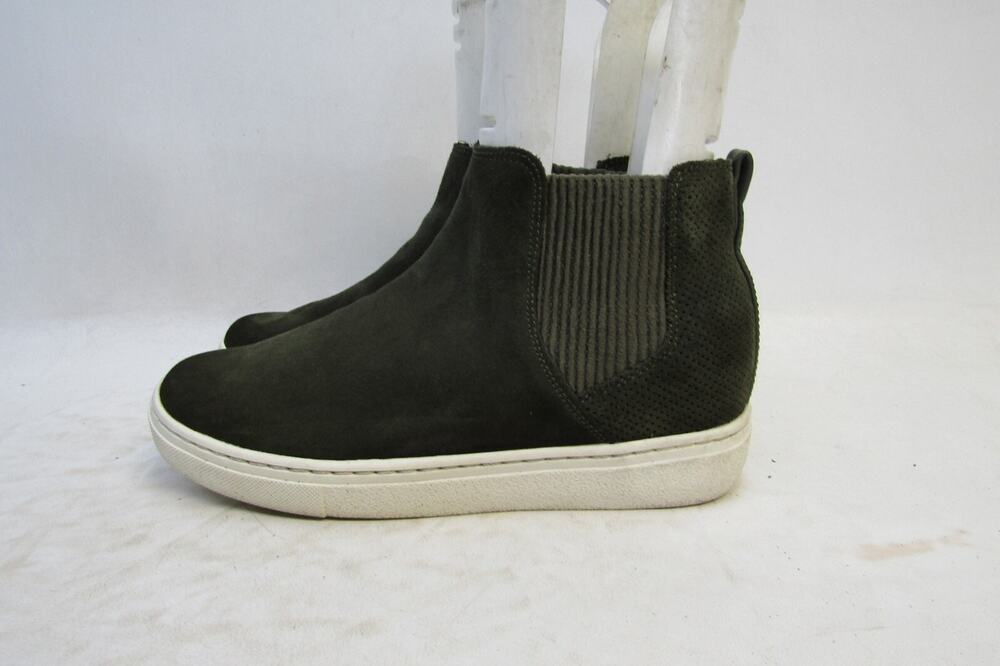 Skechers Womens Size 8 Green Suede Chelsea Ankle Fashion Boots